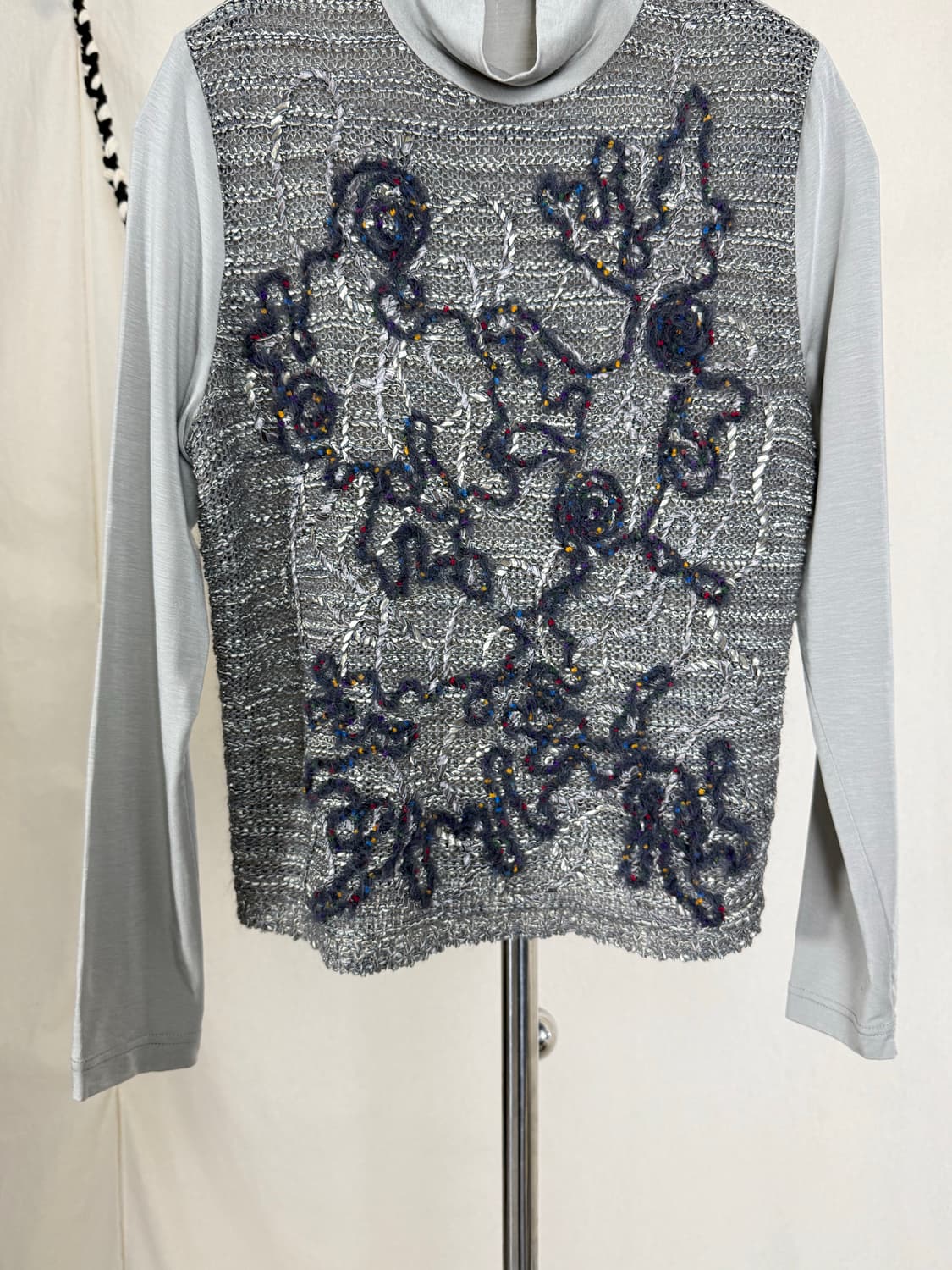 JPN 니티드 자수 탑 상품이미지6