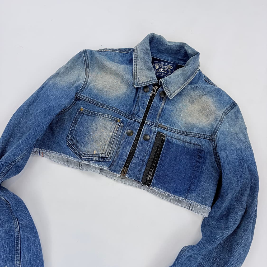 디젤 커스텀 크롭 워싱 데님 자켓 상품이미지2