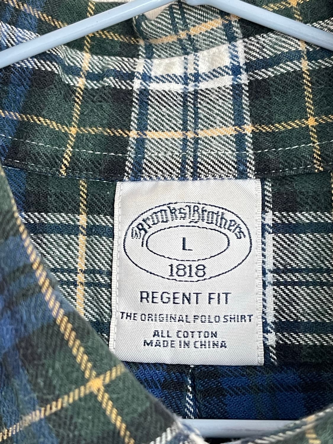 브룩스 브라더스 플란넬 타탄 체크 셔츠 L 상품이미지3