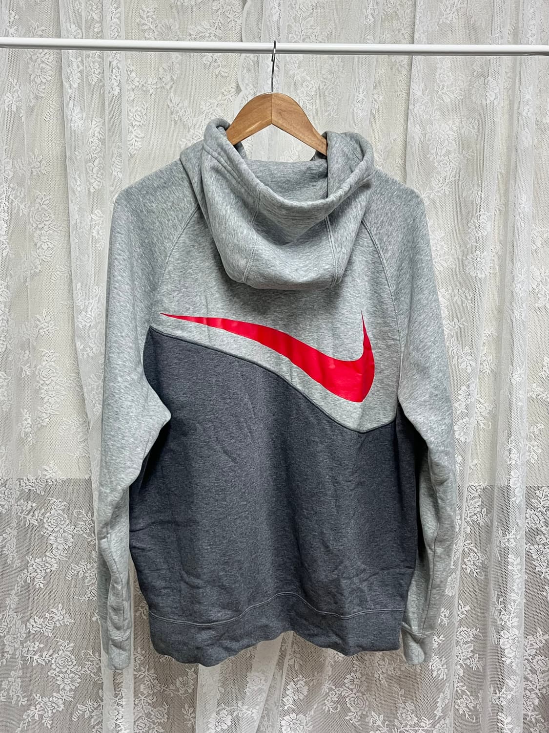 110) 나이키 빅스우시 기모 후드집업 그레이 상품이미지2