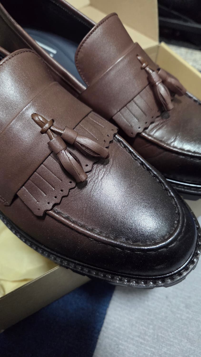 레더리스 워커솔 테슬 로퍼 다크브라운 260(반사이즈 다운) 상품이미지3