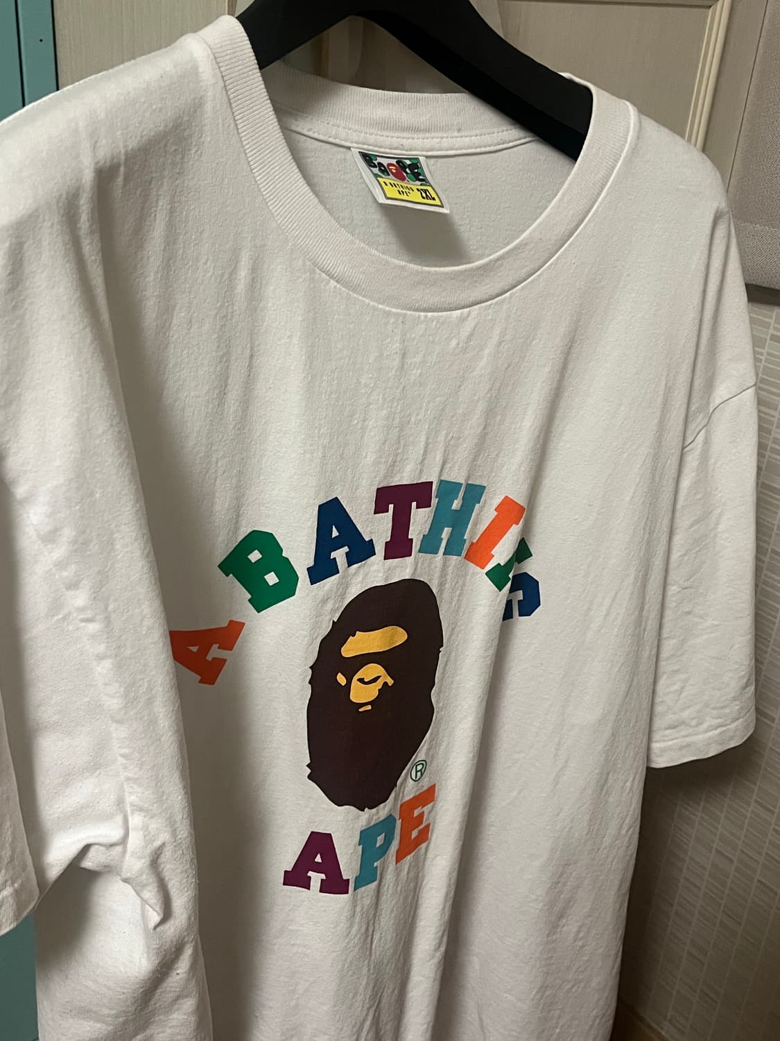 [2xl]베이프 컬러 콜라주 티셔츠 팝니다 상품이미지1
