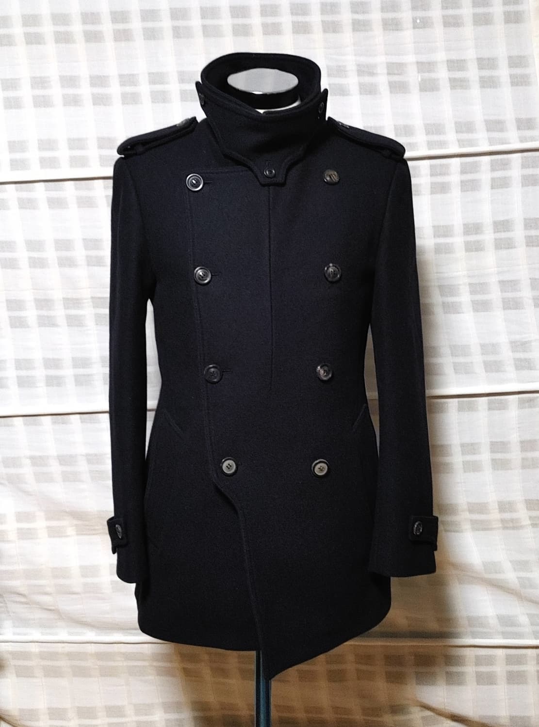 (SOLID HOMME) 솔리드옴므 블랙 피코트 100 (슬림) 상품이미지4