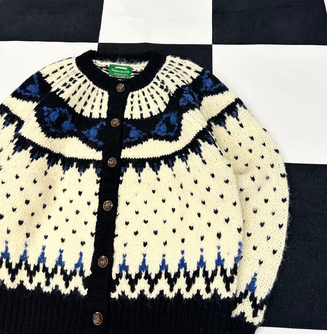 Heidi Alpaca Nordic Cardigan (Ivory) 상품이미지4