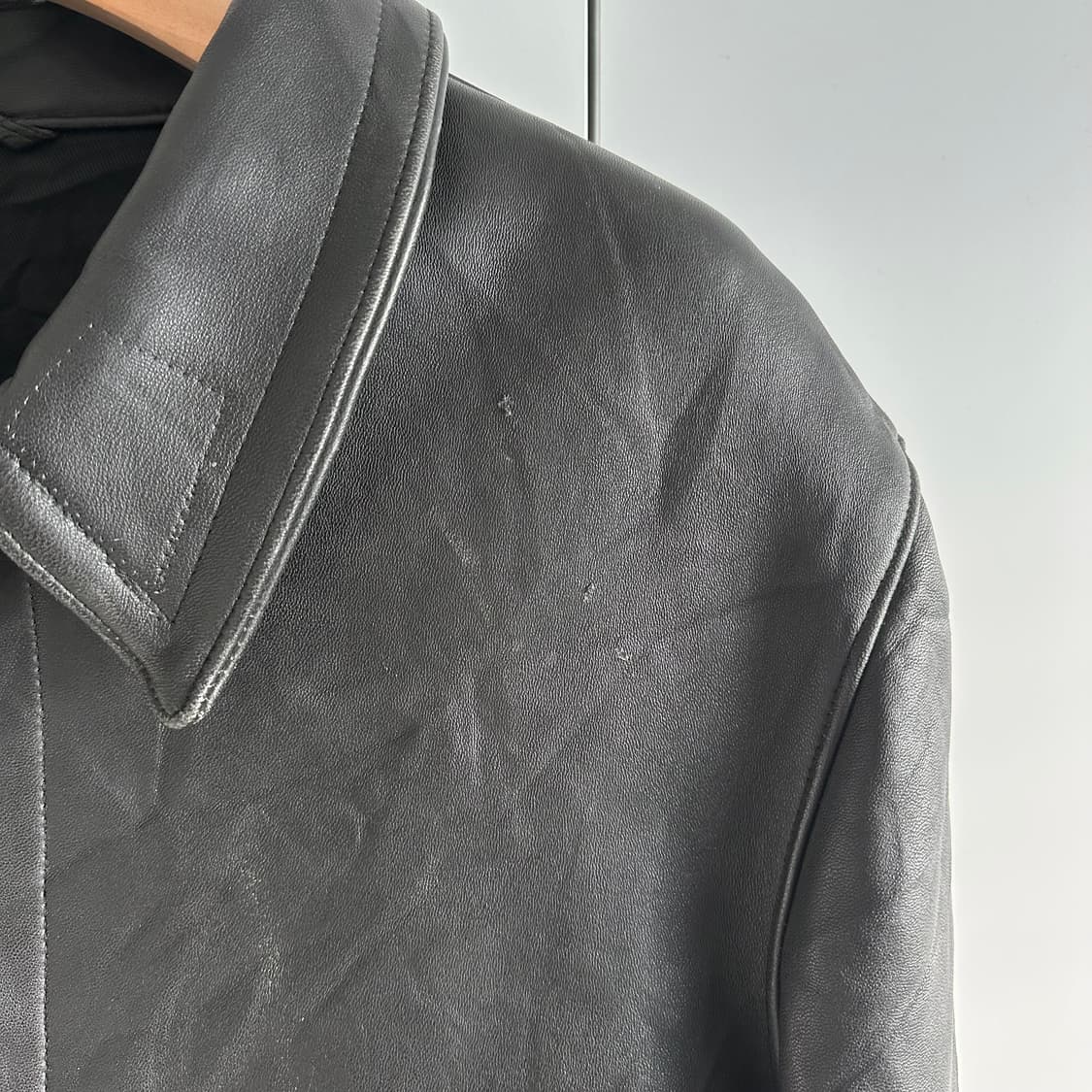 70’s 프렌치 파이어맨 레더자켓 상품이미지4