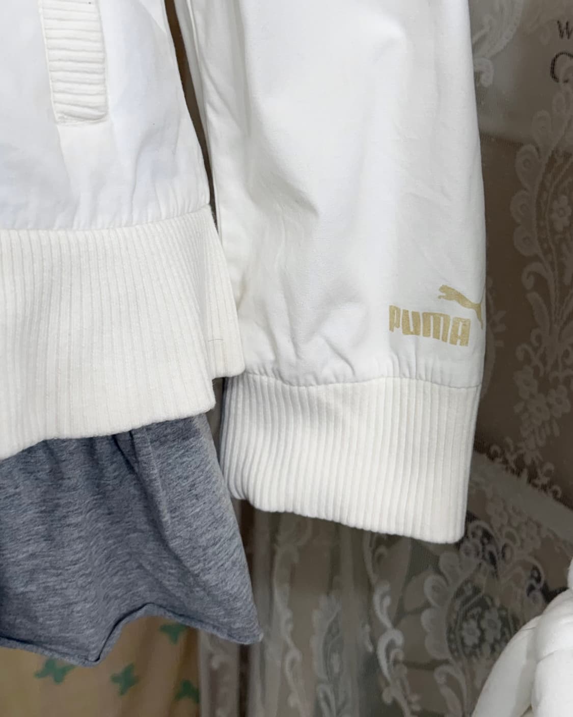 푸마 화이트 빅 카라 투웨이 집업 자켓 상품이미지3