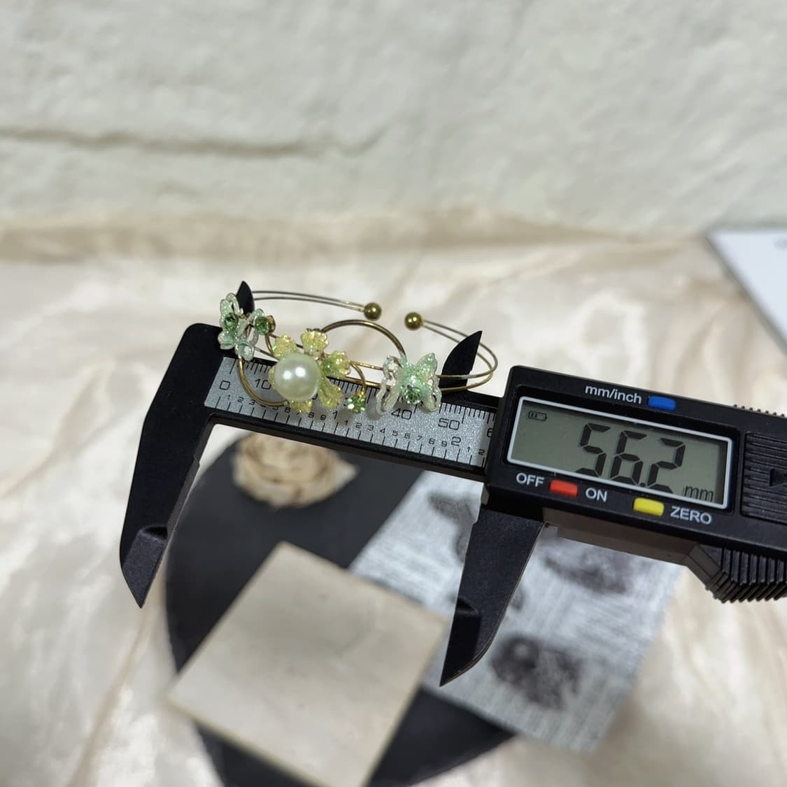 빈티지 나비 플라워 진주 오픈 팔찌 상품이미지2