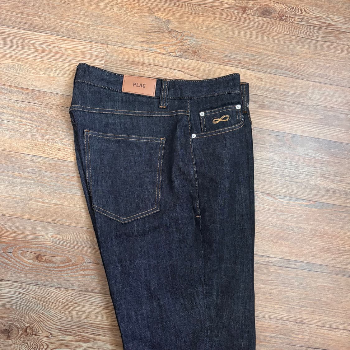 플랙 36 스판 크롭 밀란 루즈 테이퍼드 청바지 데님 새제품급 상품이미지5