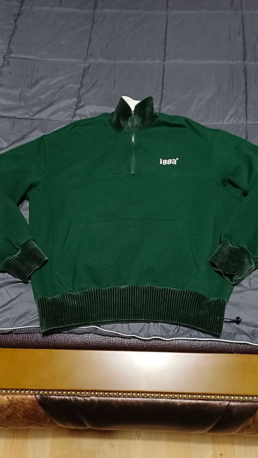 1993스튜디오 반집업 오버핏기모맨투맨 105 가슴65 기장70 상품이미지1