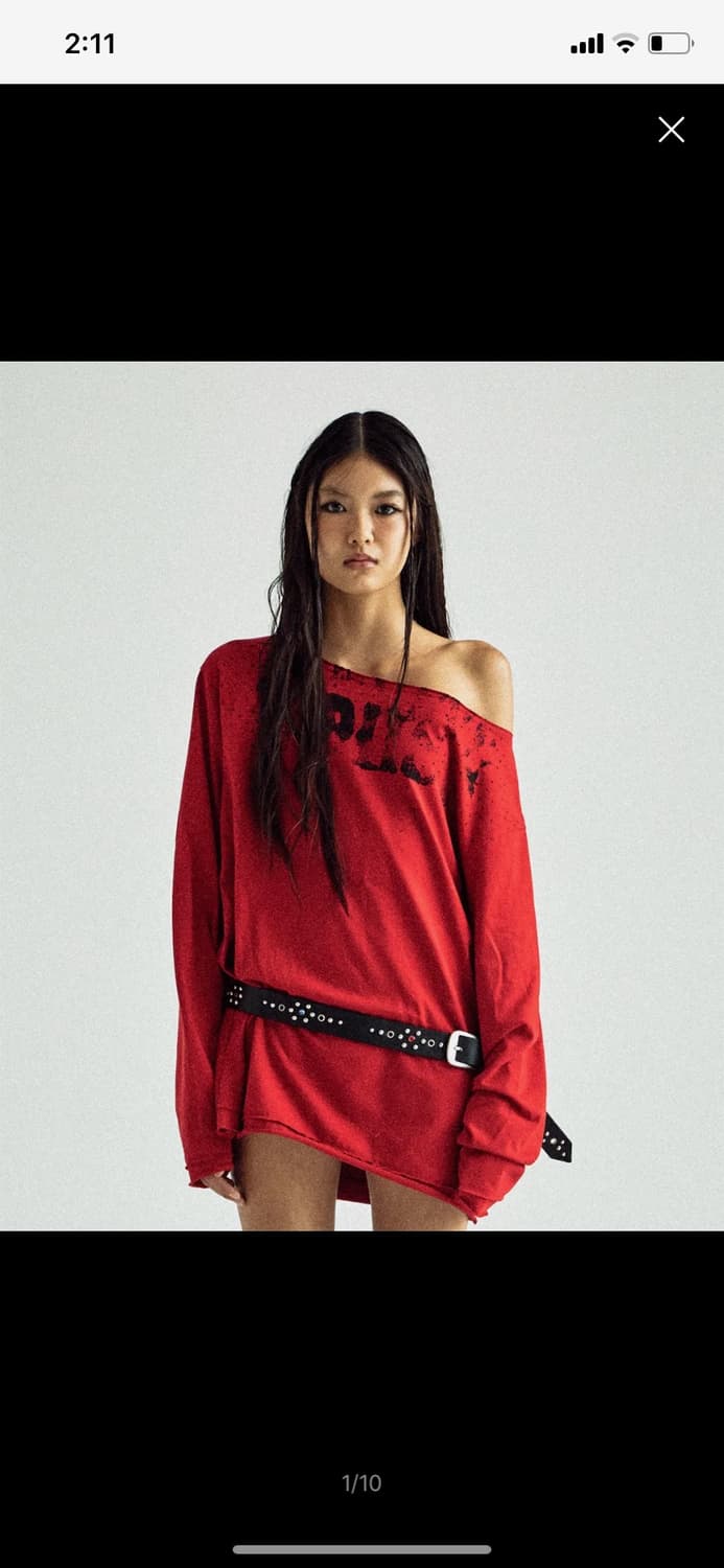 더바이닐하우스 LOOSE FIT UNBALANCE LS TEE(W) RE 상품이미지1