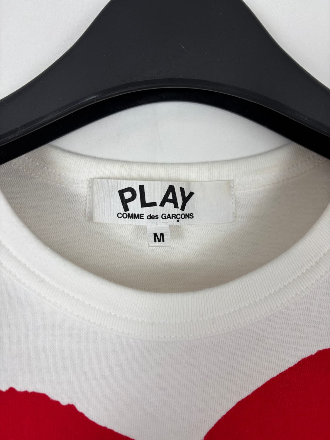 a281) 꼼데가르송 레드와펜 빅하트 반팔티셔츠 상품이미지3