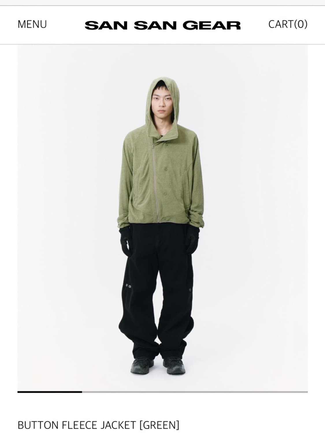 산산기어 버튼 플리스 자켓 상품이미지2