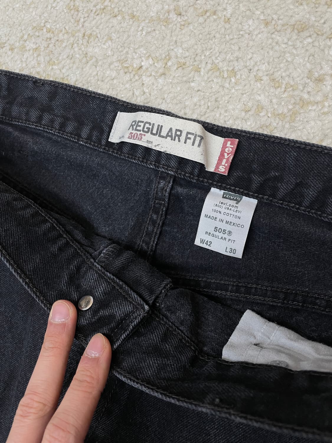 [42x30] 00s 리바이스 Levis 505 레귤러 스트레이트 데님 상품이미지2