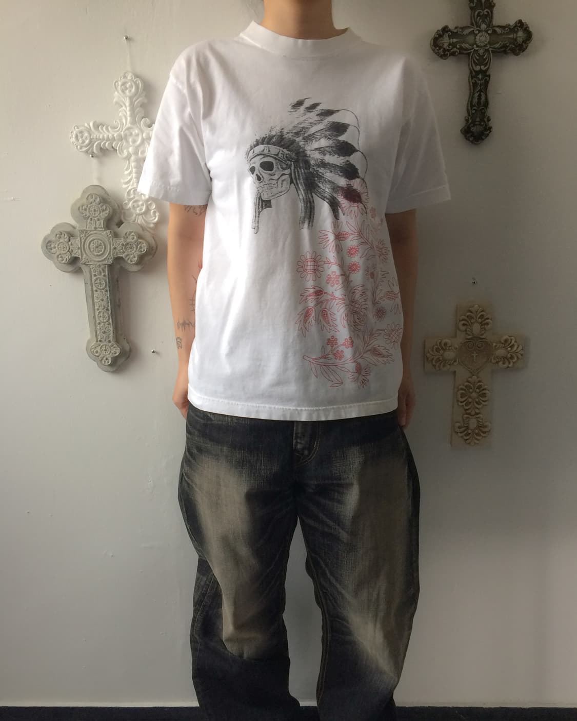 Indian printing t shirt 상품이미지1
