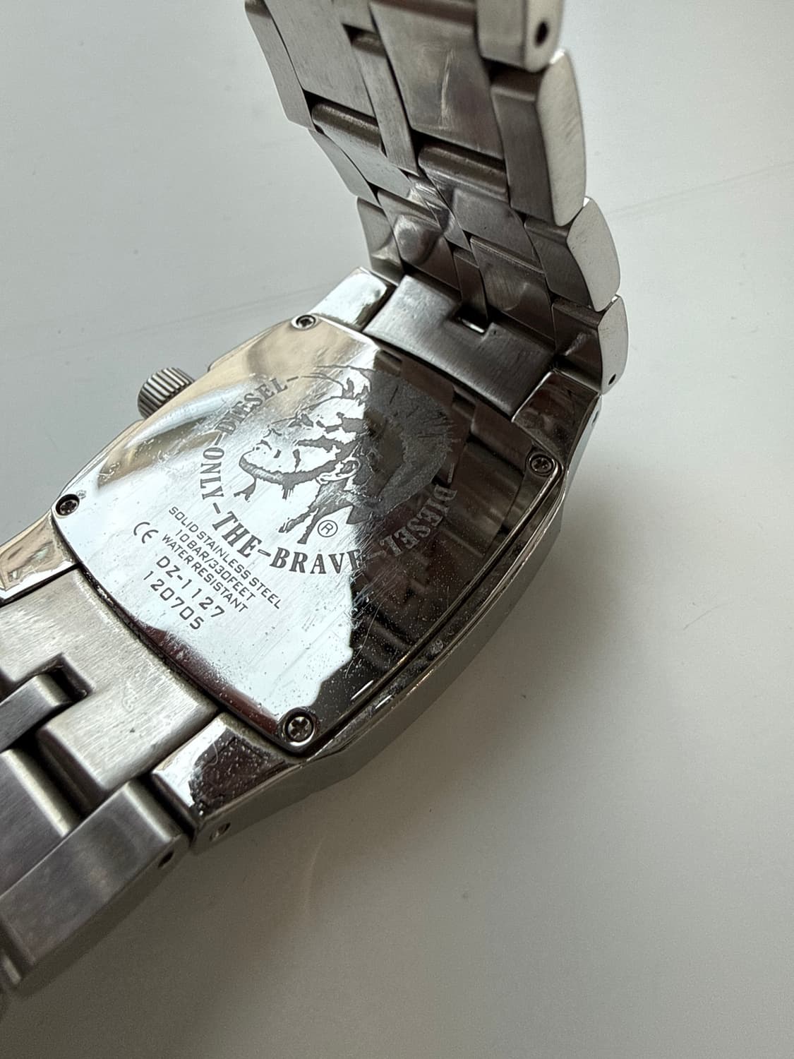 빈티지 디젤 DIESEL DZ-1127 쿼츠 스테인리스 스틸 메탈 시계 상품이미지2