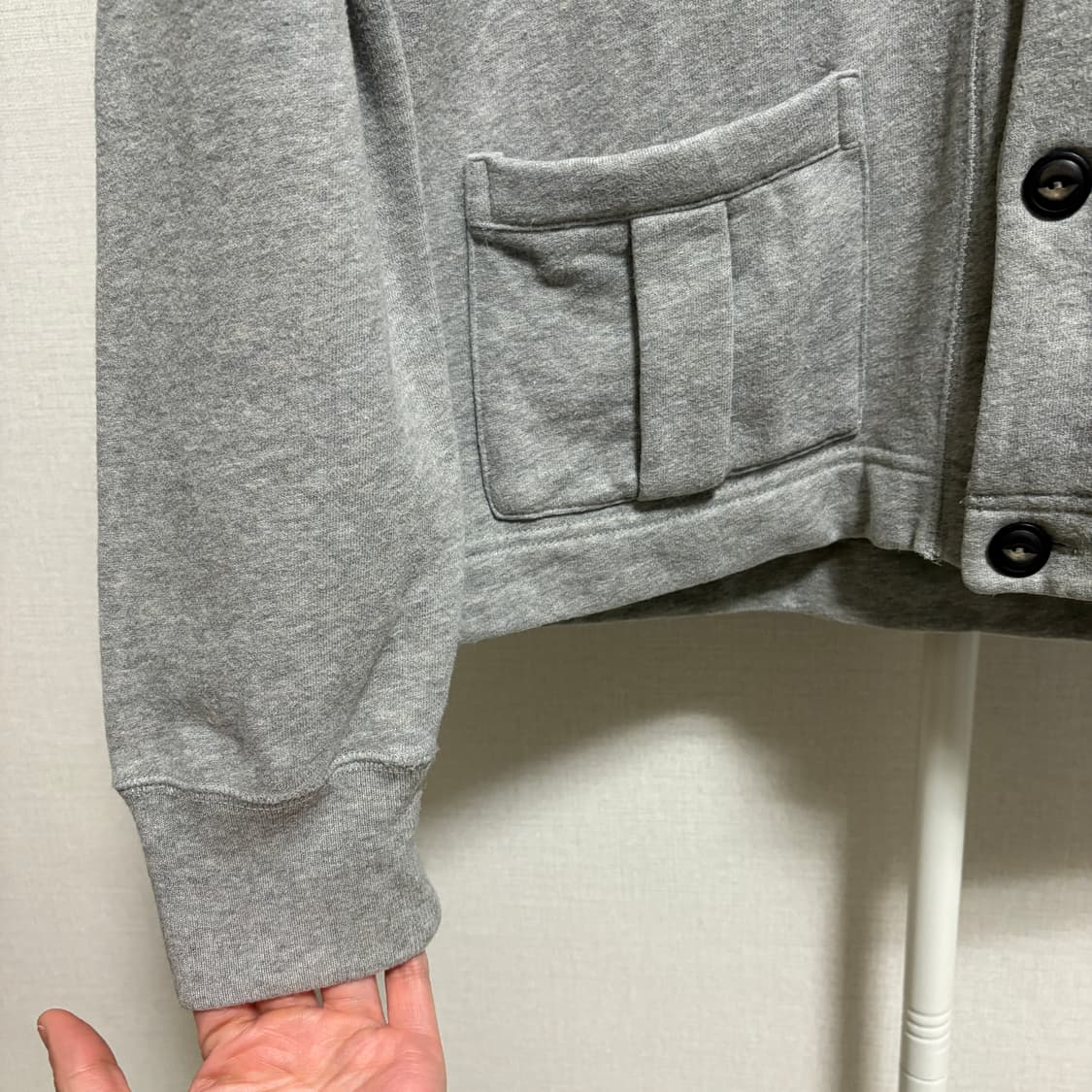 폴로 랄프로렌 기모 숄카라 스웻 가디건 / 그레이, M 상품이미지7