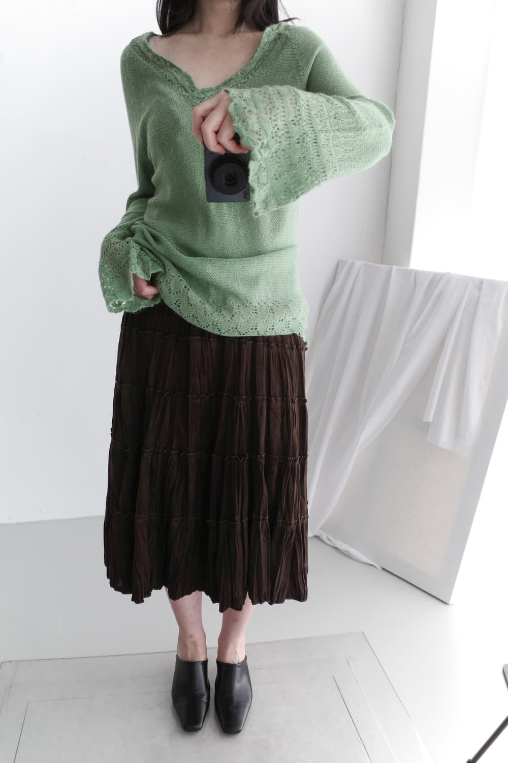 suede line skirt 상품이미지5