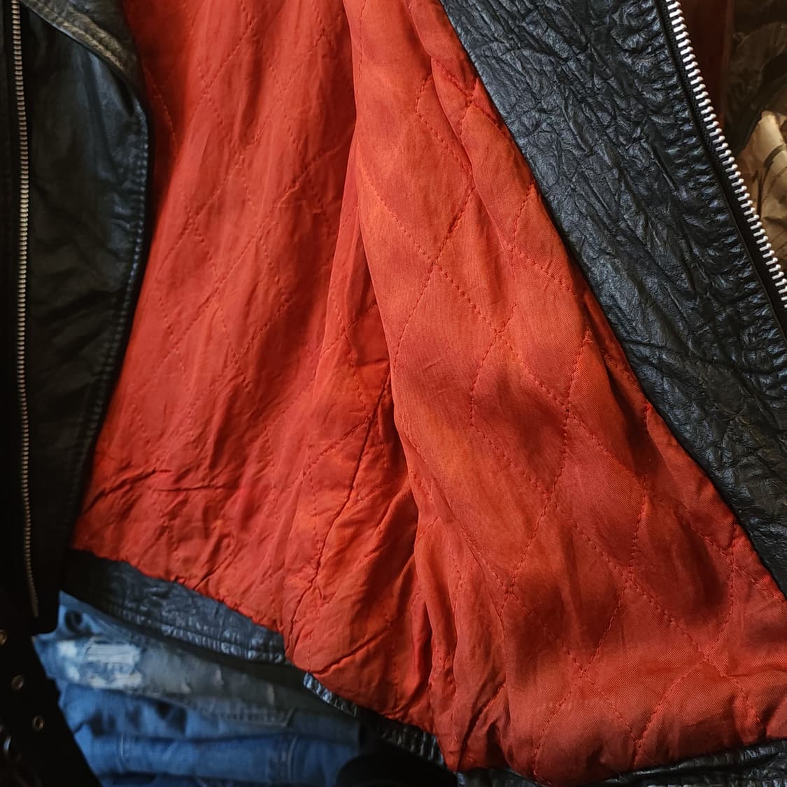 90s 빈티지 가죽자켓 이태리 빈티지 레더자켓 벨티드 라이더 52 상품이미지8