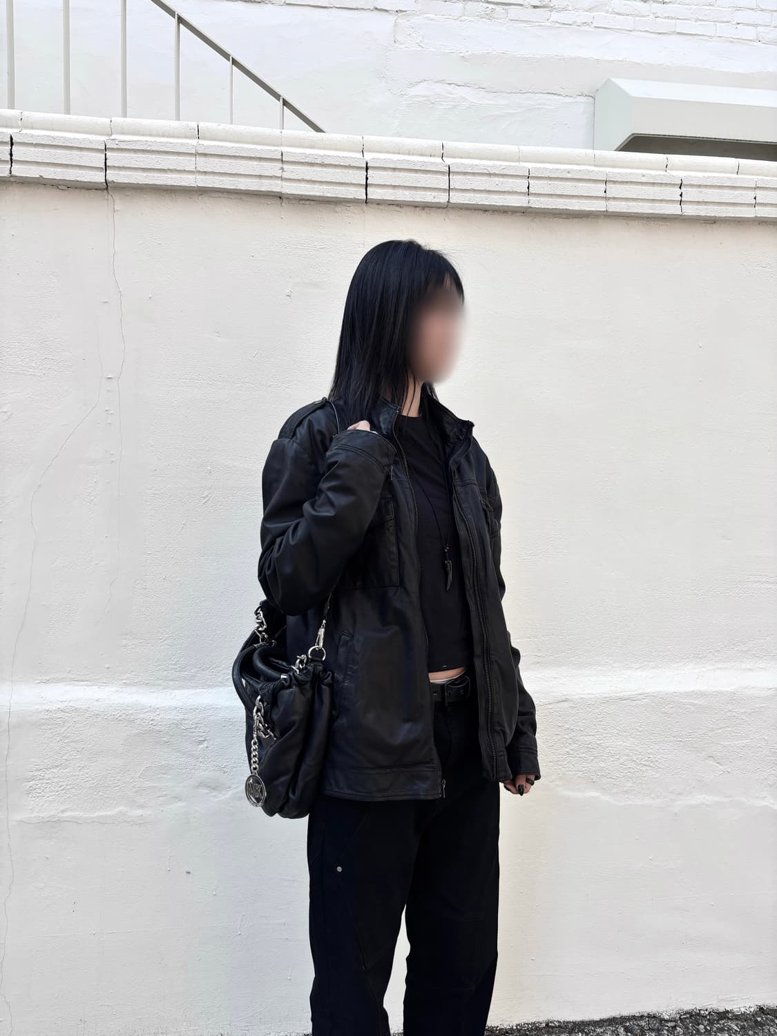 Vintage zipper leather jacket 상품이미지1