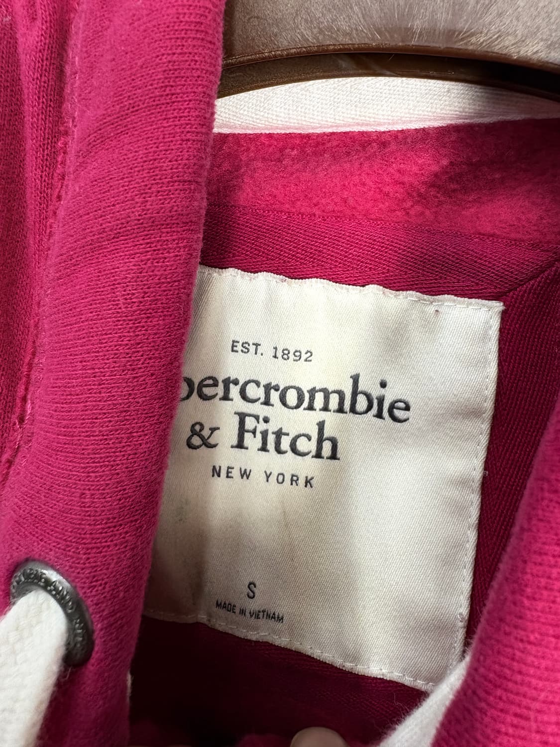 아베크롬비 스팽글로고 마젠타 핑크 후드집업 A3559 상품이미지6