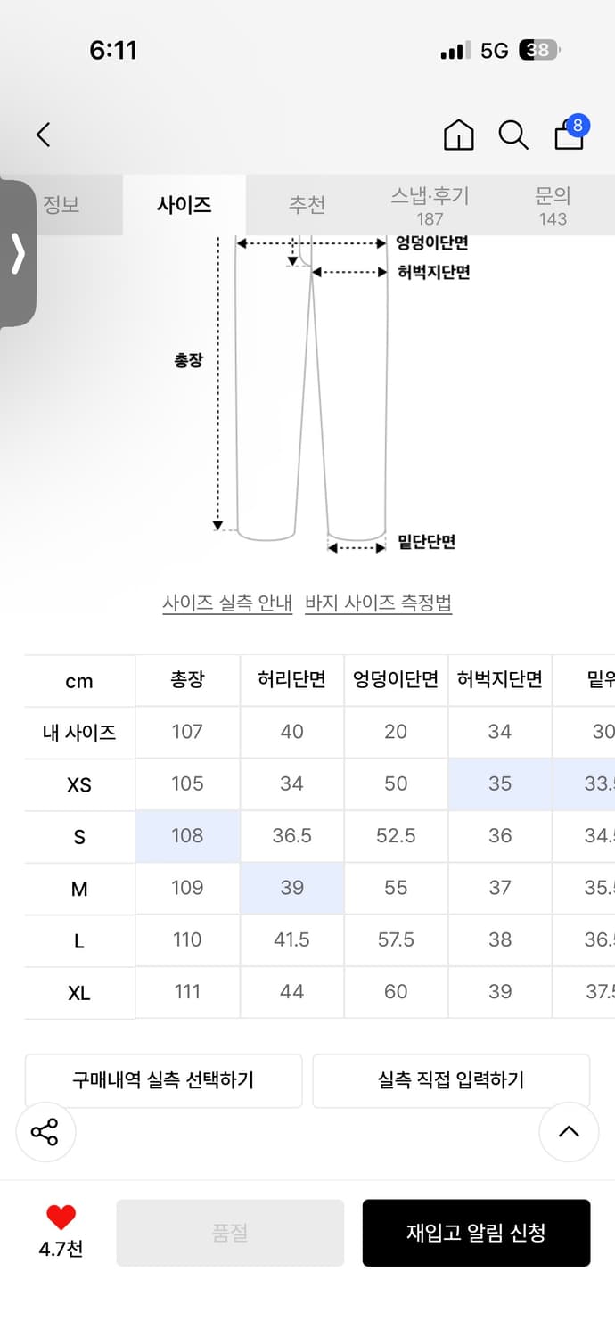 디앤에스알 투페이스 멀티 카고 팬츠 s사이즈  상품이미지4