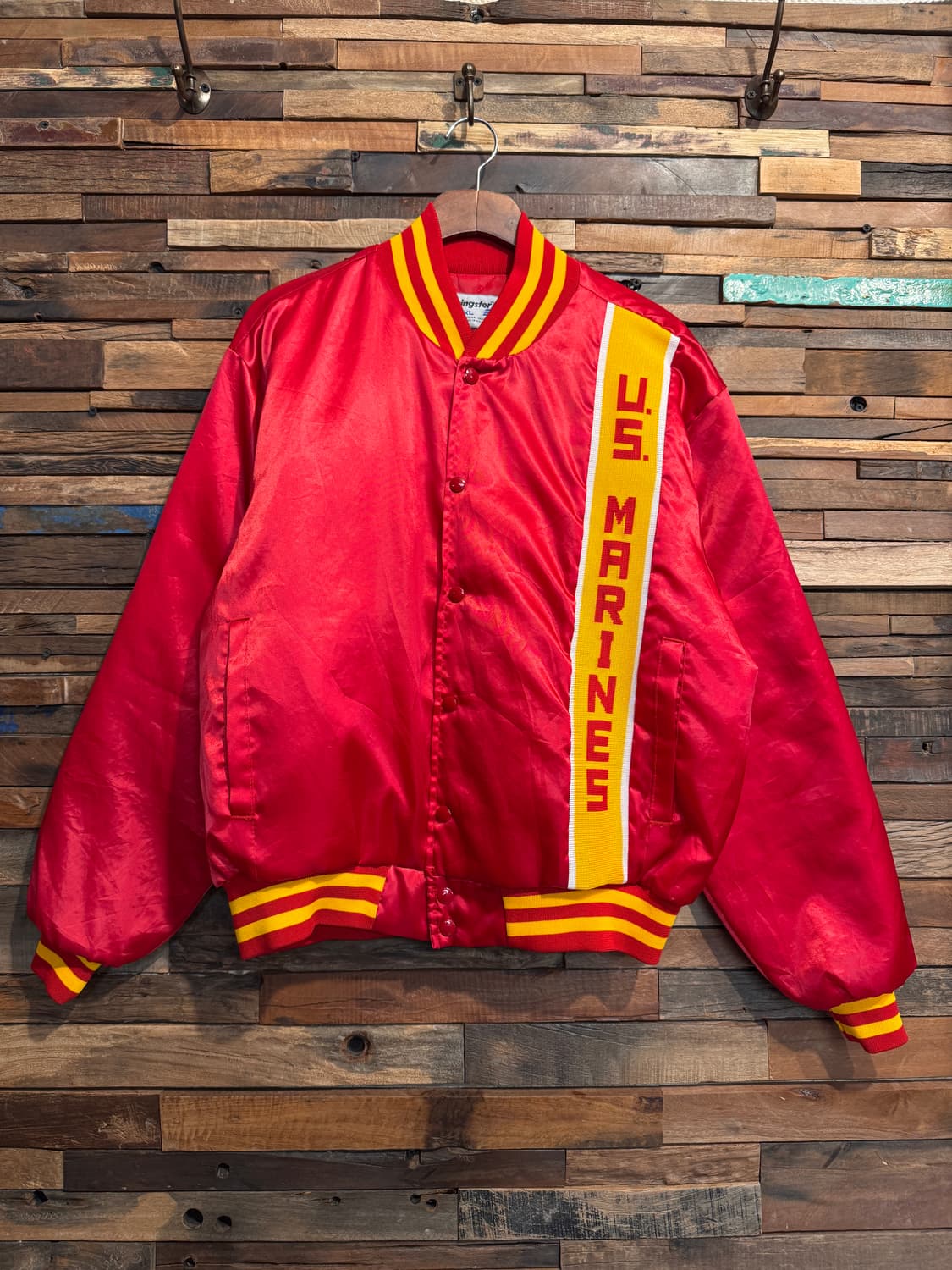 90s usa made usmc satin stadium Jacket 상품이미지1