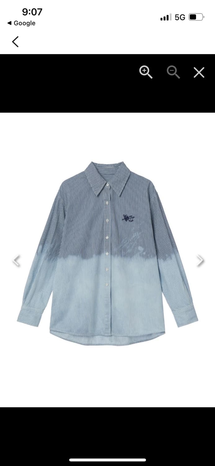 TheOpen Product  하프 블리치 셔츠 데님 블루 상품이미지1