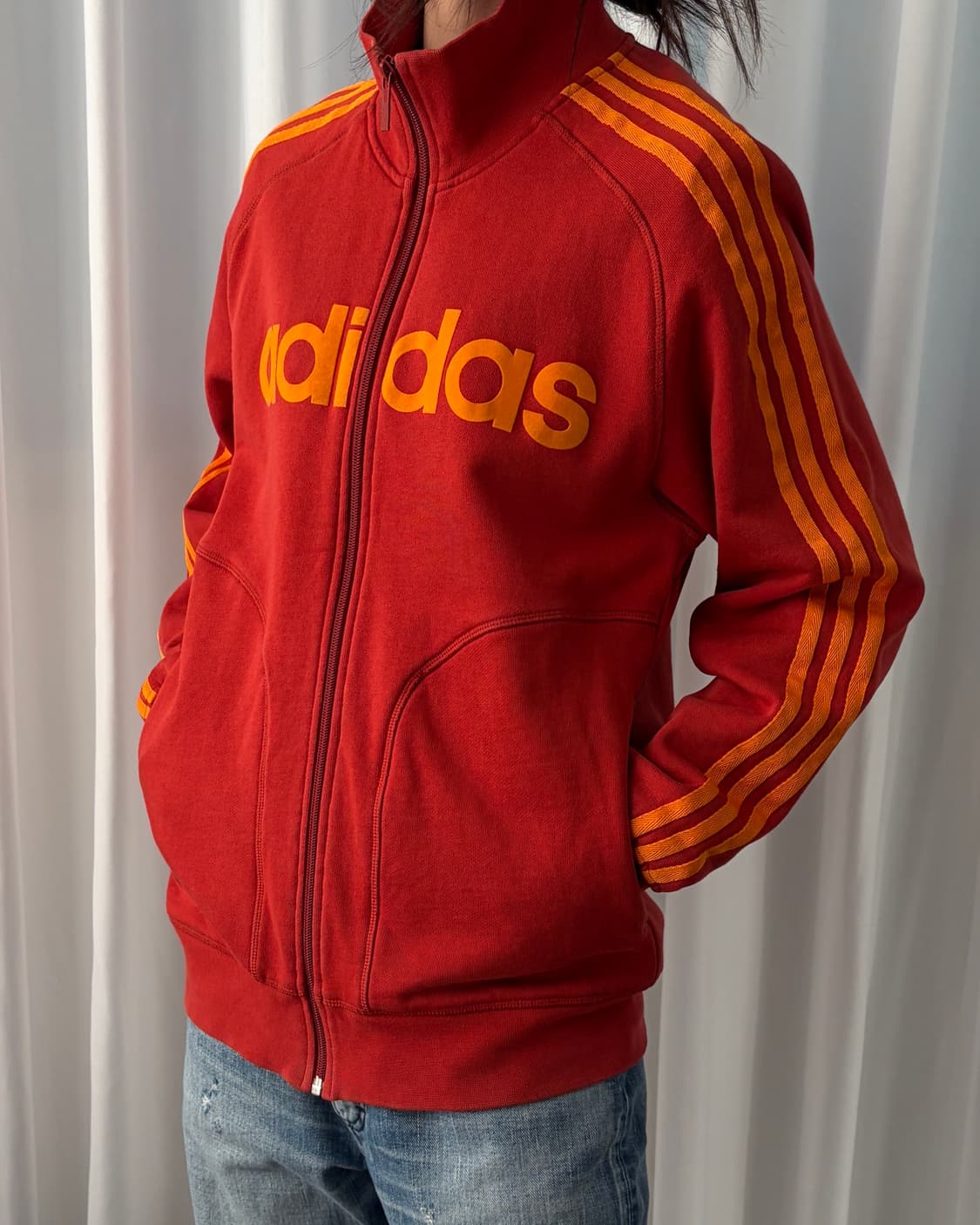 [M-L]아디다스 JPN 올드스쿨 스펠아웃 코튼 집업 상품이미지3