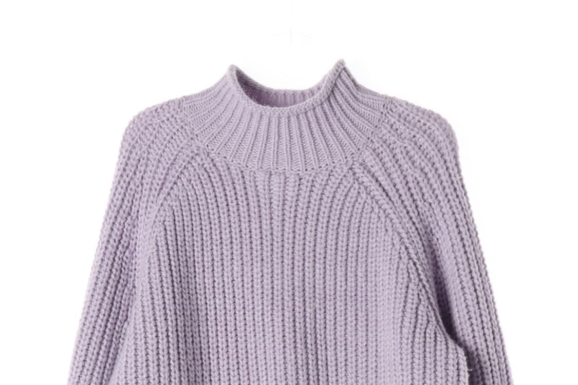 에이치앤엠 라벤더 모크넥 청키 니트 M 상품이미지3