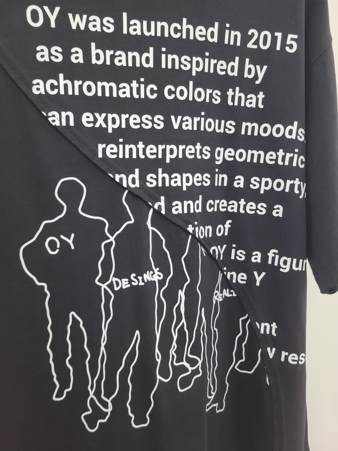 OY 오와이 블랙 프린팅 반팔 티셔츠 1사이즈 택달린 새제품 상품이미지4