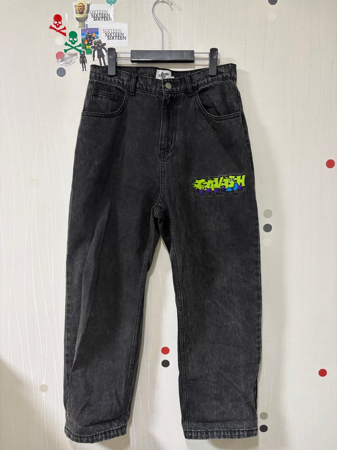 Cavish Design Seller 흑청 와이드 데님 M 상품이미지1