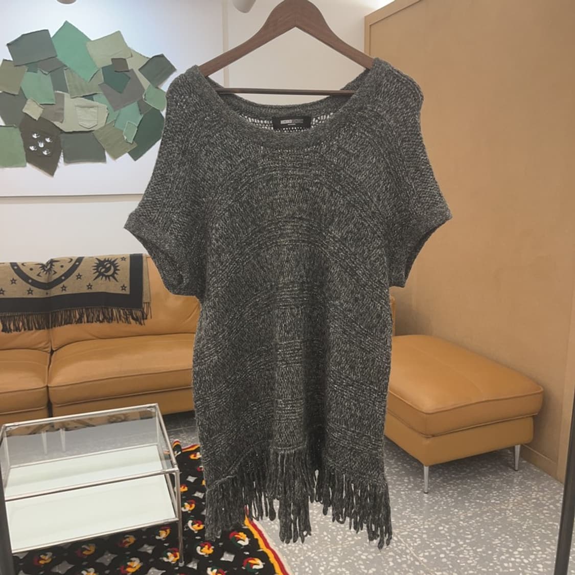 미치코 런던 보헤미안 프린지 래글런 태슬 디테일 니트 L C06519 상품이미지3