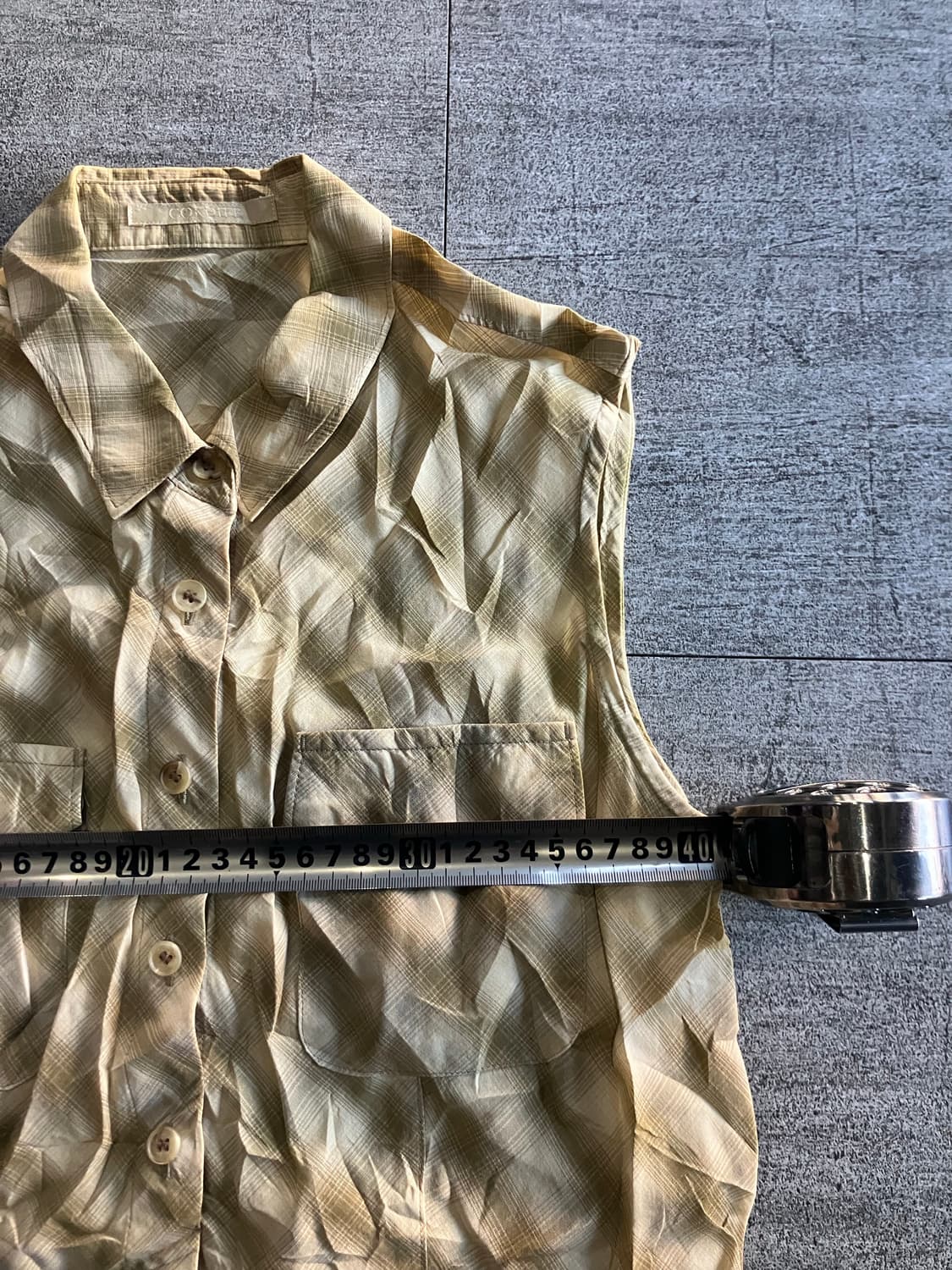 일본빈티지 Cordler 핀터깔y2k 긱시크 투포켓 썸머베스트조끼 상품이미지2