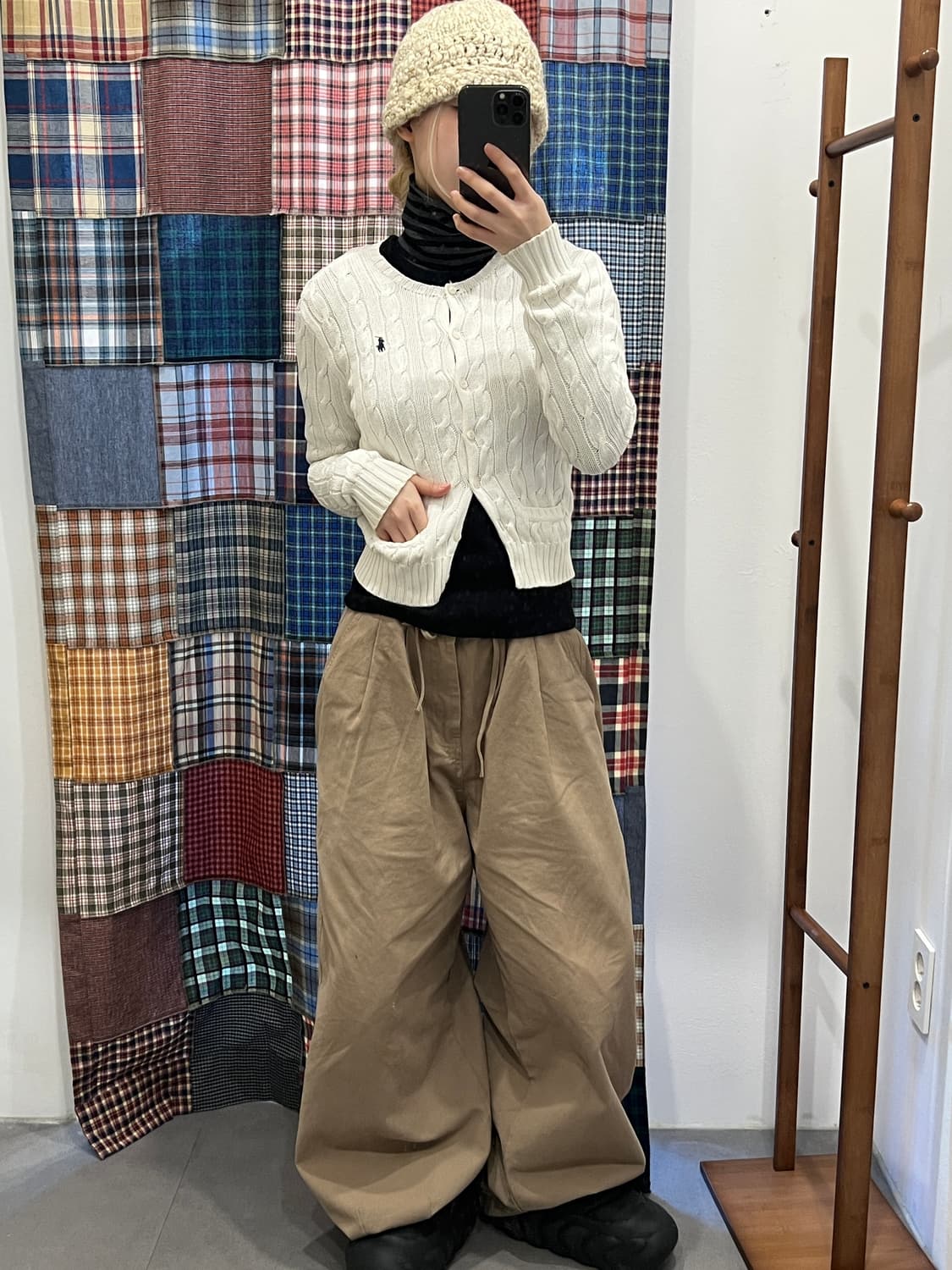 폴로 화이트 니트 가디건 상품이미지3