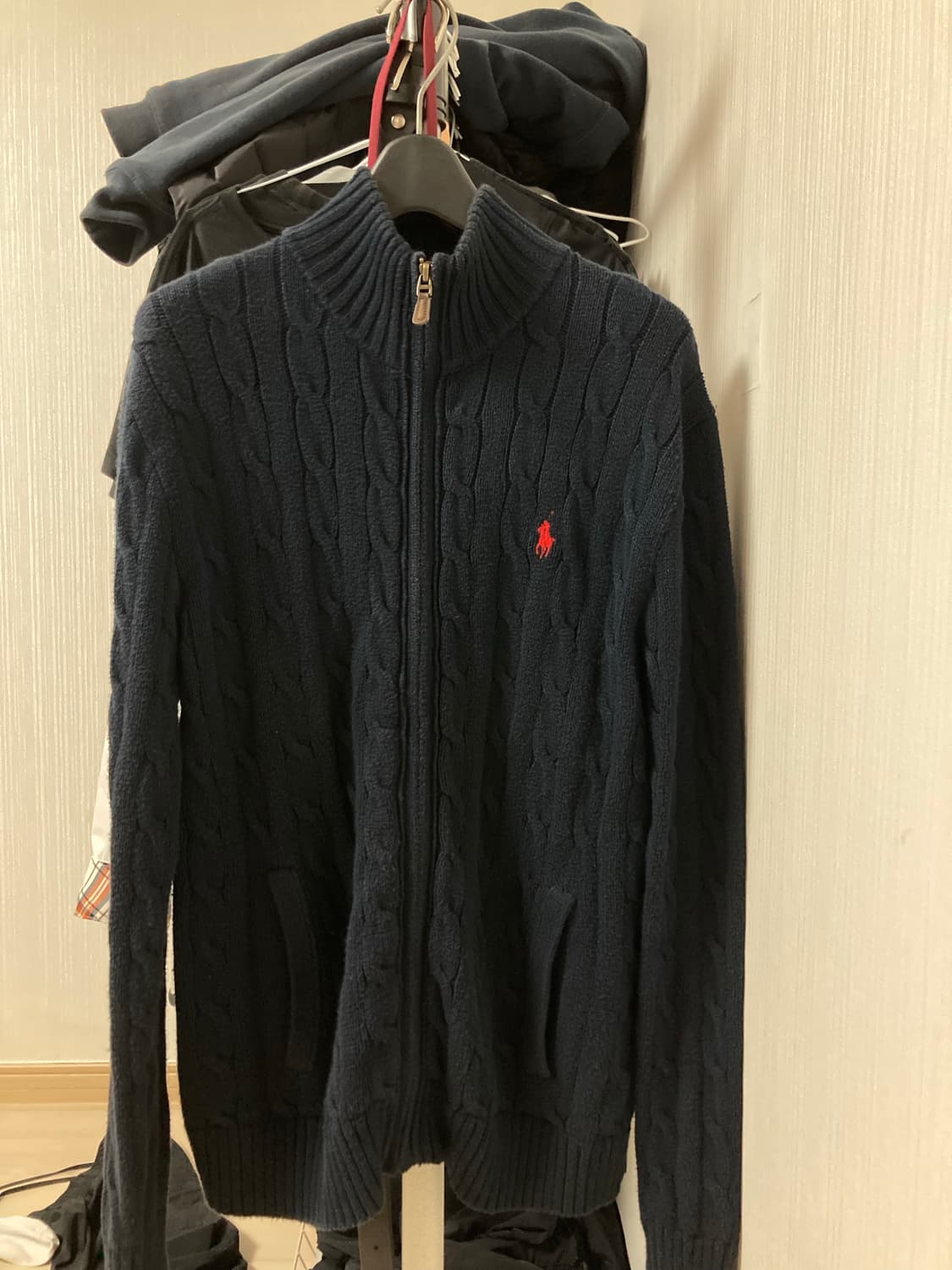 폴로 랄프로렌 케이블 풀집업 니트 S급 상품이미지1