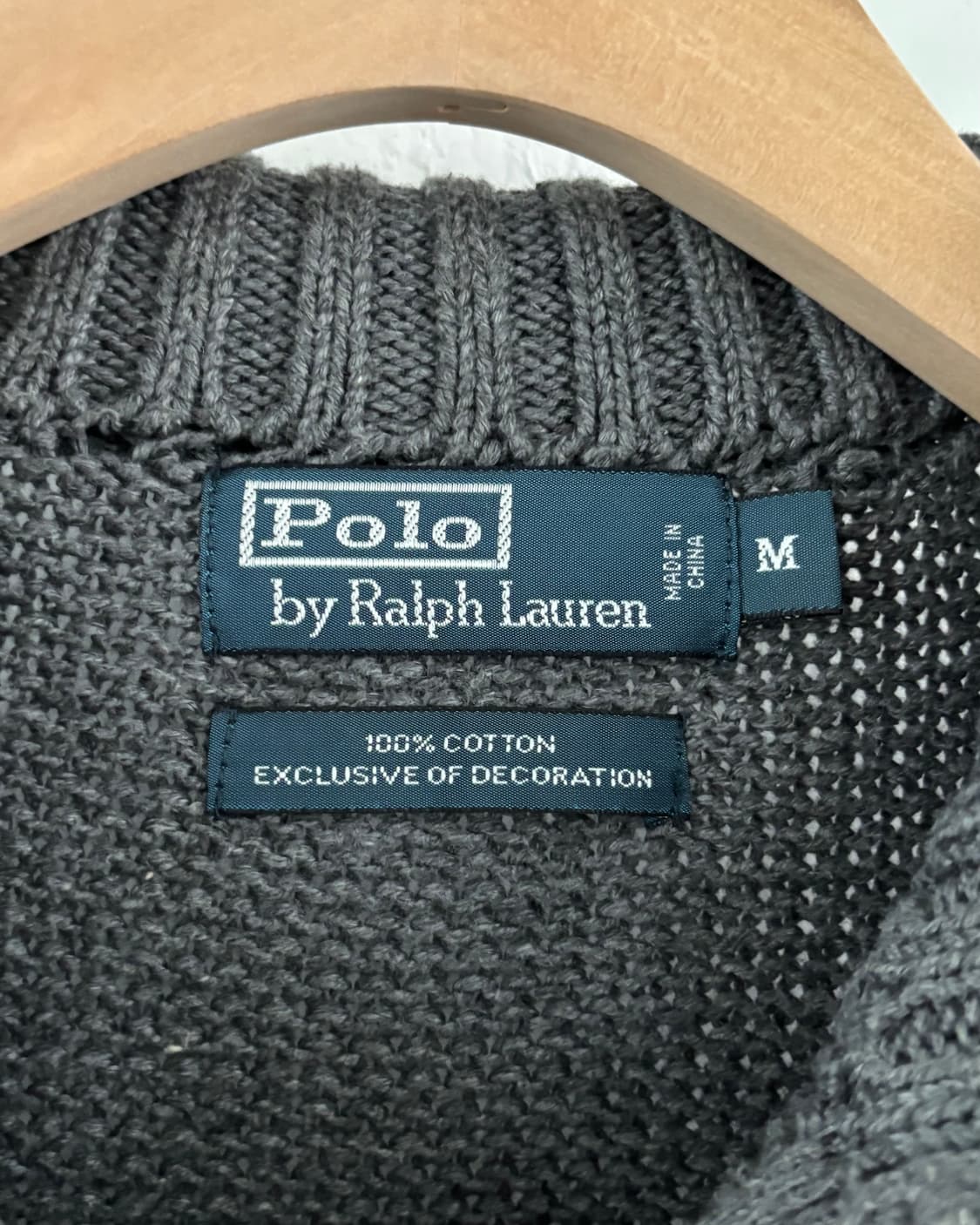 Polo 폴로 랄프로렌 딥그레이컬러 코튼 하프집업 니트 상품이미지7