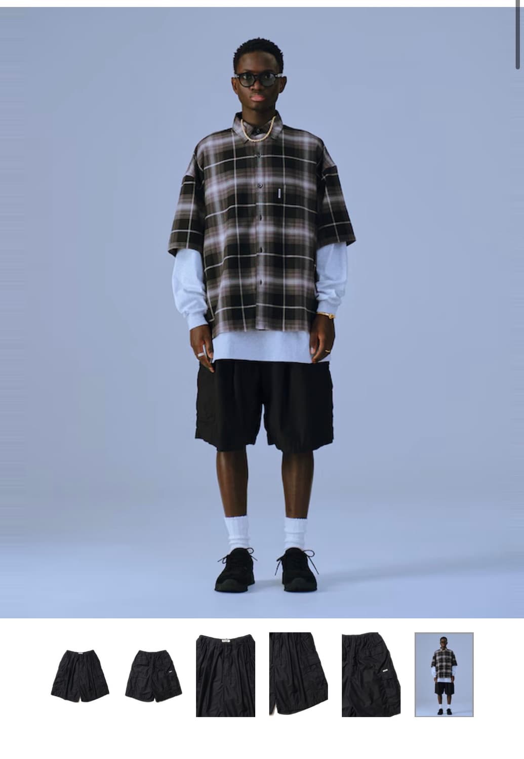 Cootie back satin fit cargo easy shorts 상품이미지1