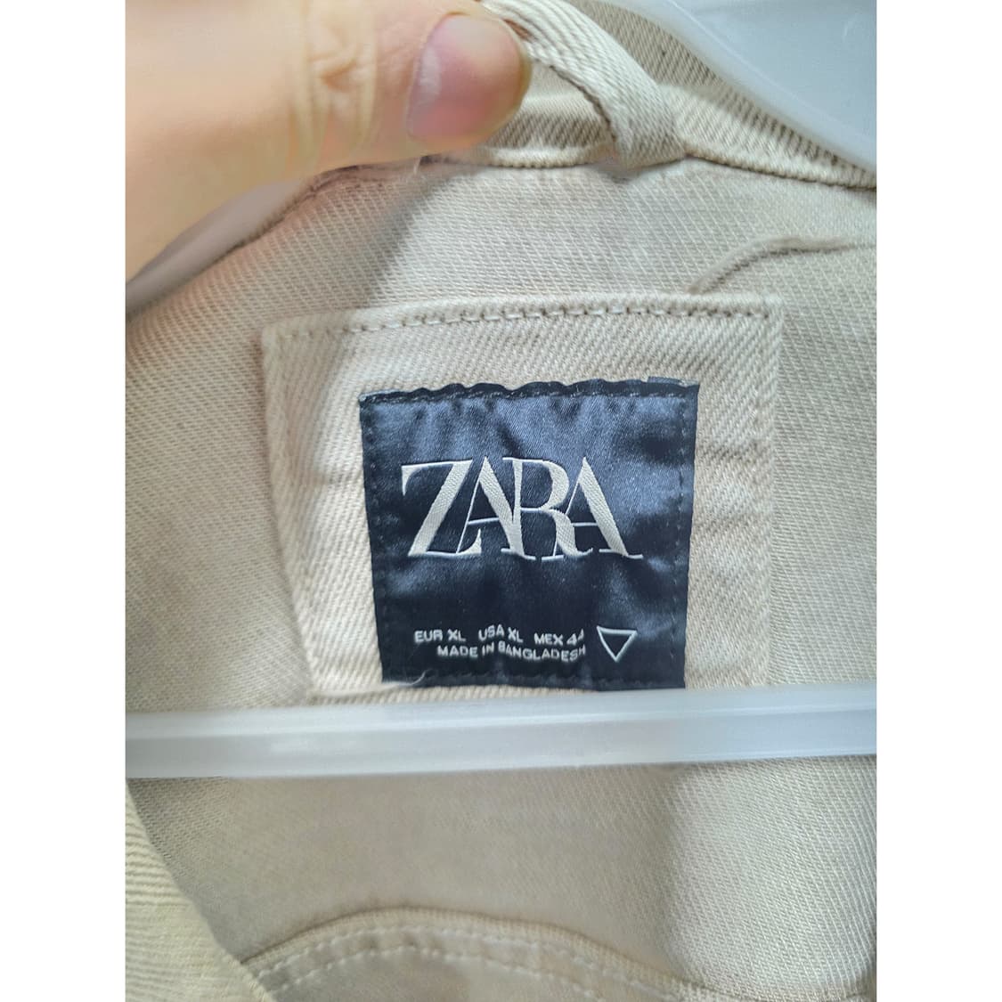 택포) 자라 베이지 데님 자켓 XL efj 상품이미지2