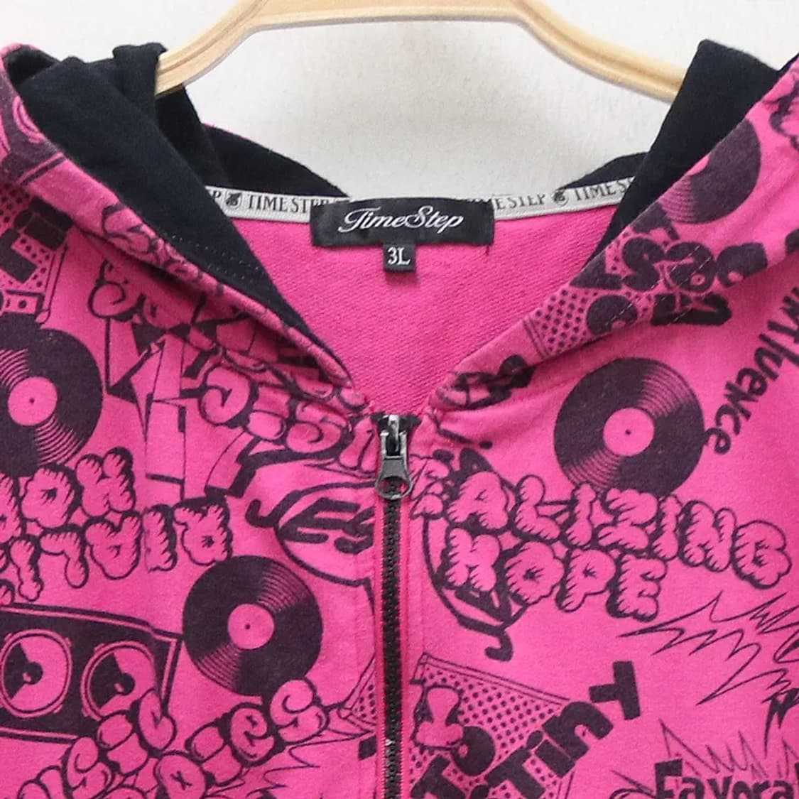 타임스텝 핑크 프린팅 후드집업 60671 상품이미지3