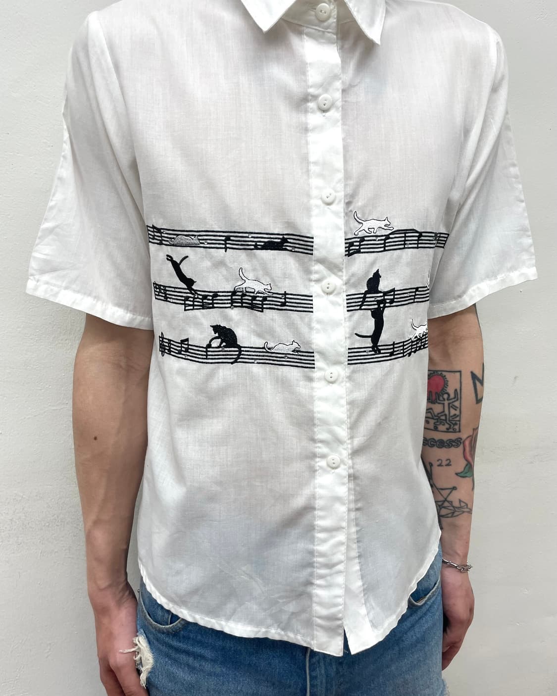 cat's note cubic shirt  상품이미지2