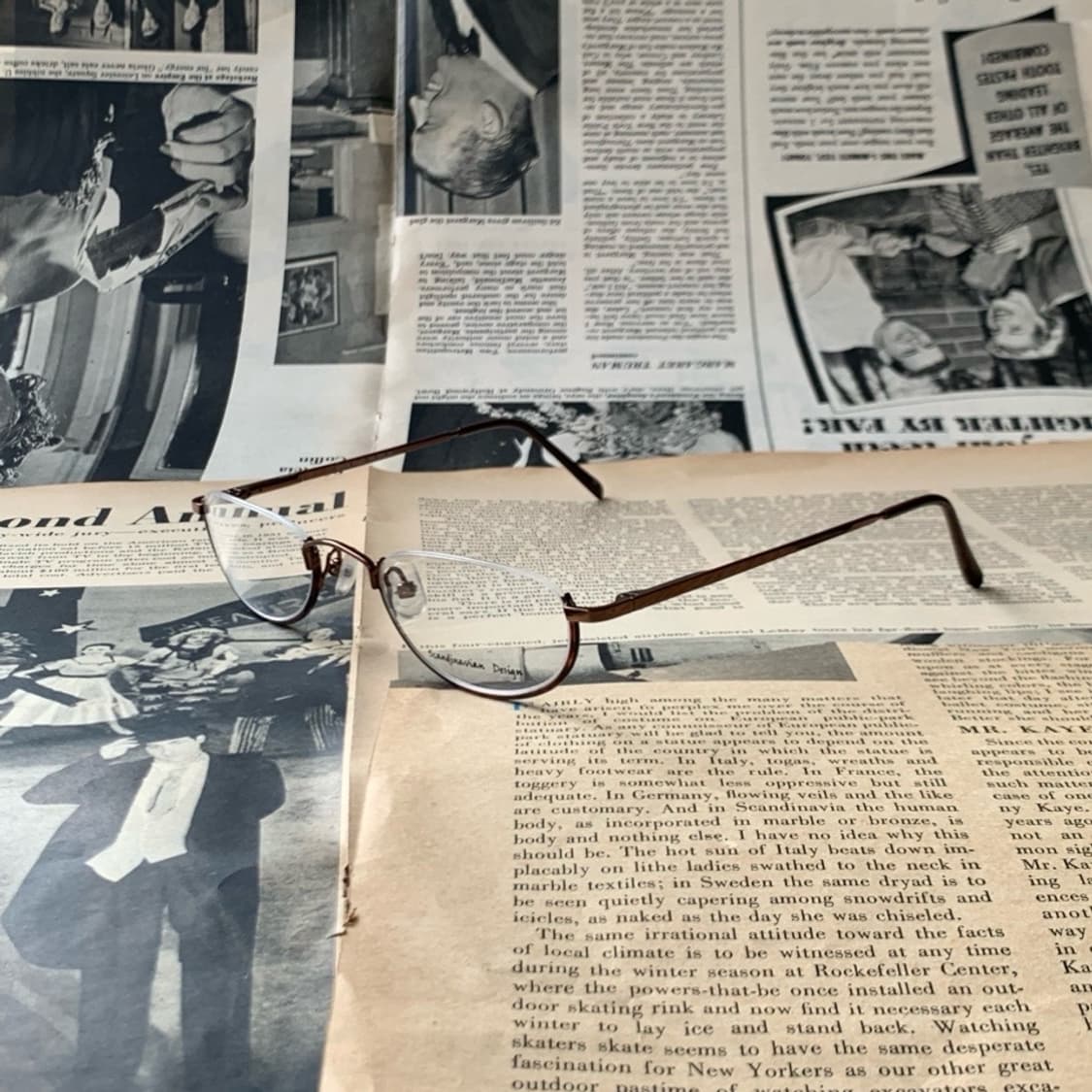 [픽키-686] 딥 브라운 메탈 언더림 안경 클래식 라운드 슬림 상품이미지3