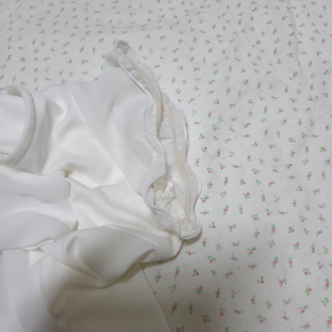 빈티지 화이트 프릴 로걀 레이스 빅 리본 로걀탑 히메갸루 리즈리사깔 상품이미지4