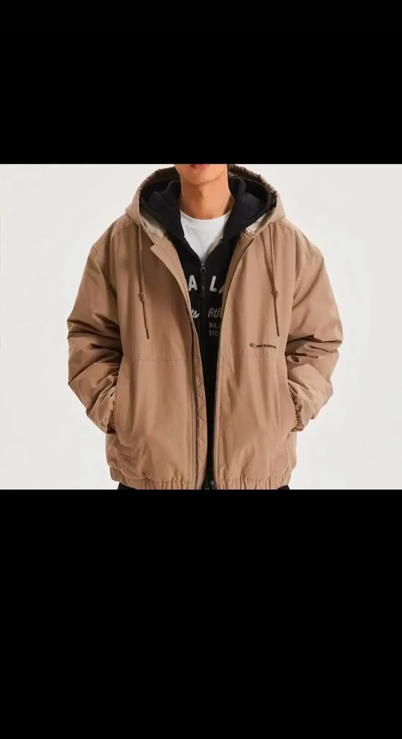 뉴발란스 후드 패딩자켓 브라운 L 100 상품이미지1