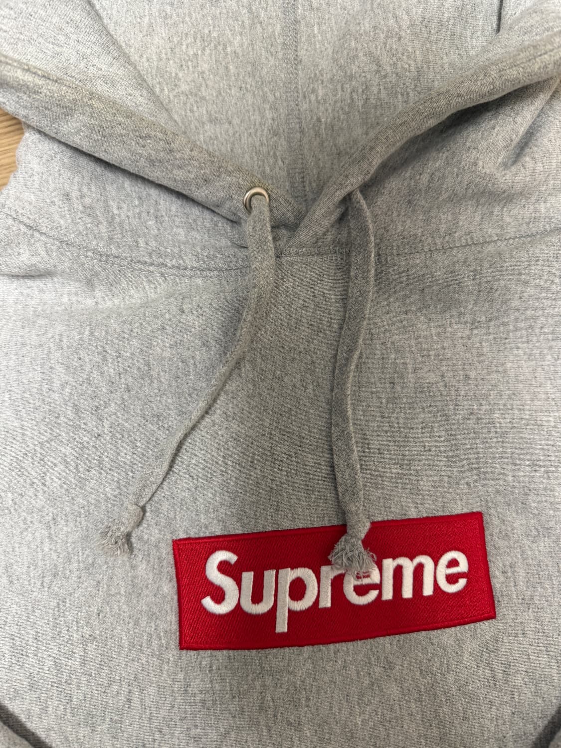 슈프림 박스로고 후드 회빨 L 상품이미지3