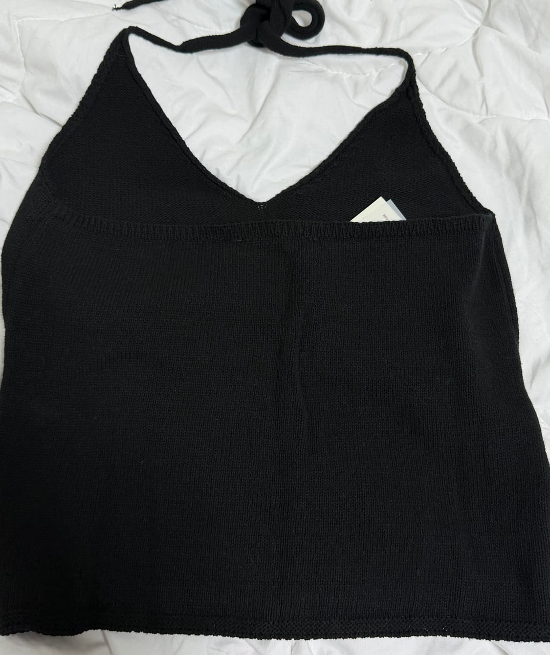 (미착용새상품) foeto 포에토 버튼 홀터 슬리브리스 블랙 상품이미지8