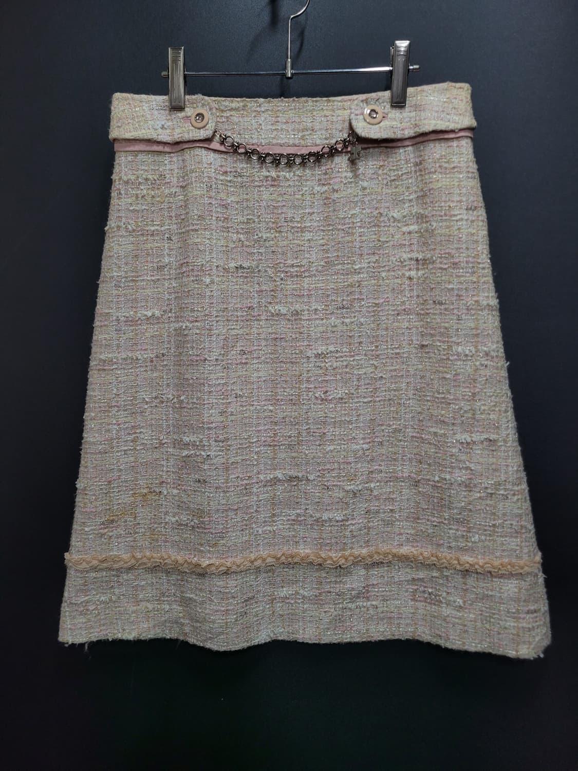 courreges 꾸레쥬 메탈로고 트위드 스커트 상품이미지7