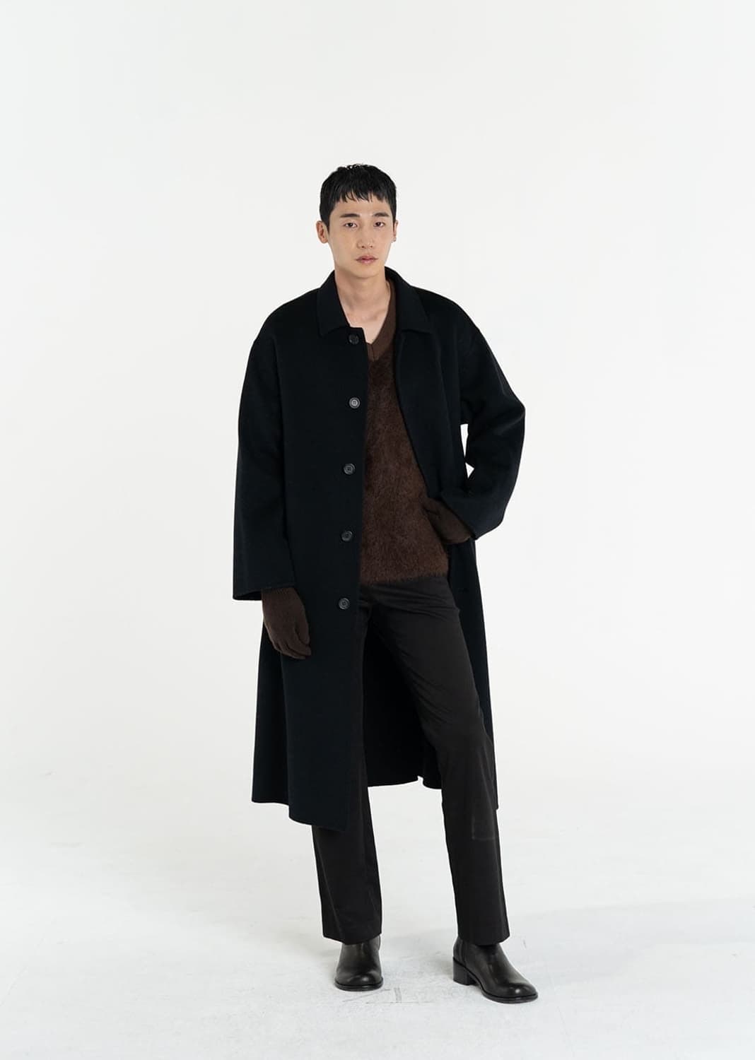 [판매] 아모멘토 핸드메이드 롱코트 블랙 라지 상품이미지2