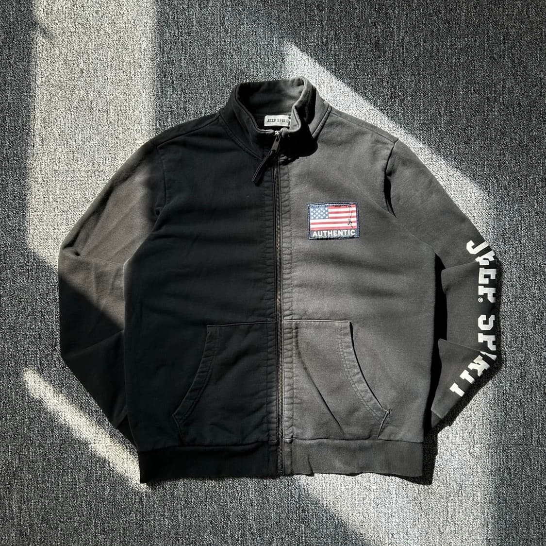 Jeep 성조기 스웻 빈티지 집업 상품이미지1