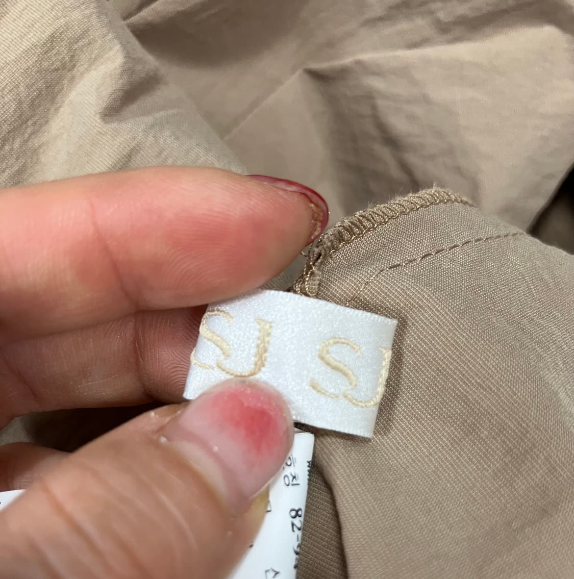 SJ SJ 라이트 브라운 반팔 A라인 플레어 롱 원피스 S 상품이미지8