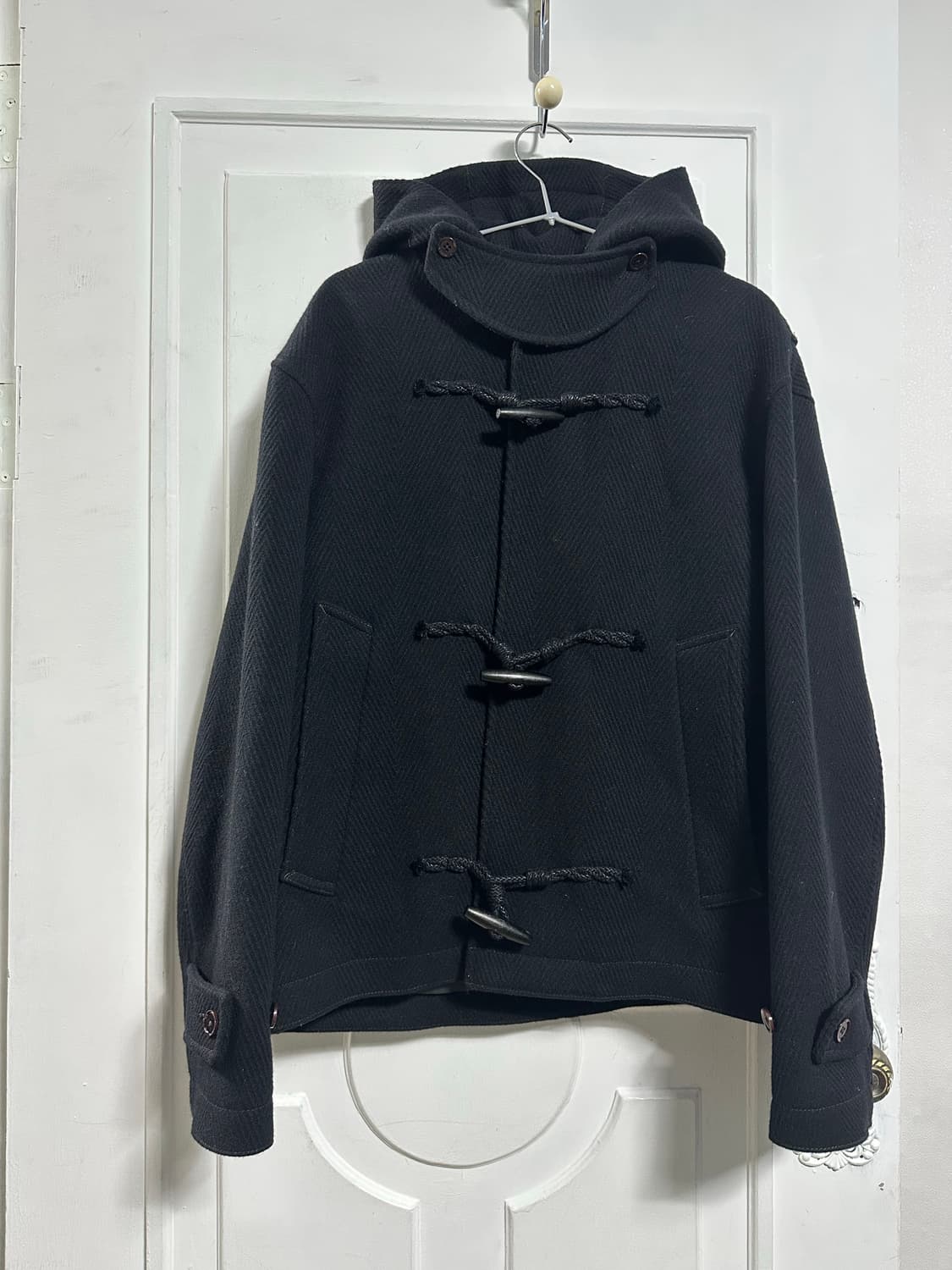 인사일런스 헤링본 크롭 더플코트 상품이미지1